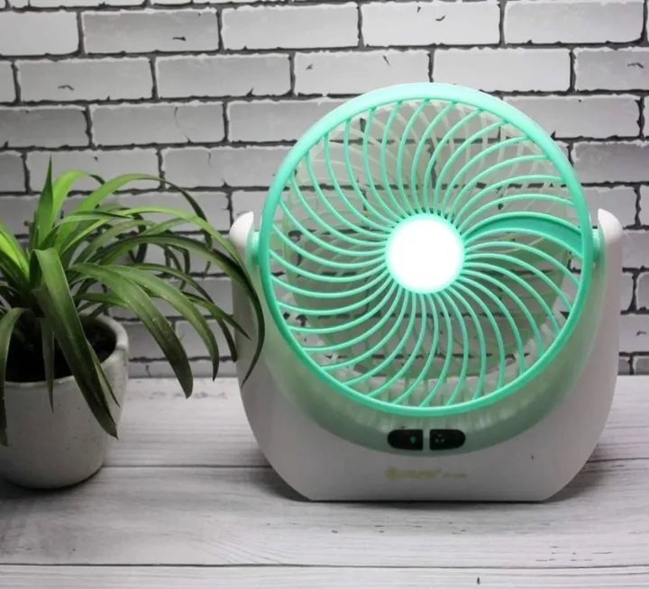 Lithium Rechargeable Mini Table Fan with LED Light (JY-1880) - Image 4